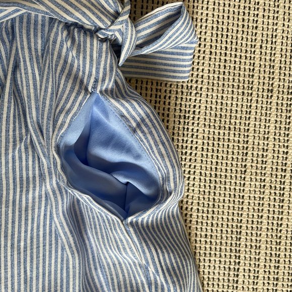 Sienna Sky blue & white striped wide leg jumpsuit - Picture 5 of 5